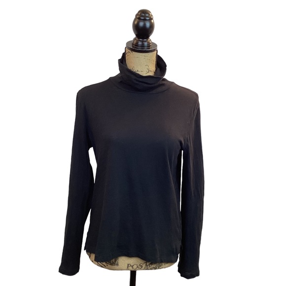 Madewell Black Pure Cotton Turtleneck - Picture 1 of 9